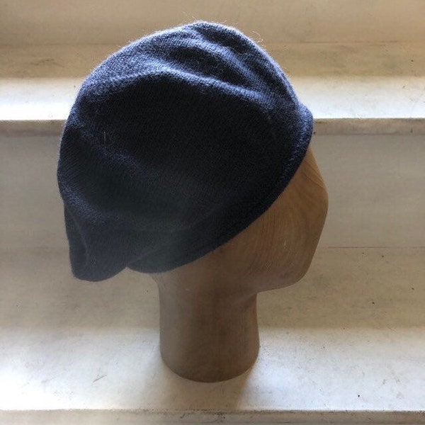 Navy Blue Tam, Navy Alpaca Beret, Blue Scottish Tam, Navy Scots Bonnet, Dark Blue Beret, Men's Blue Tam, Unisex Navy Beret, Indigo Tam