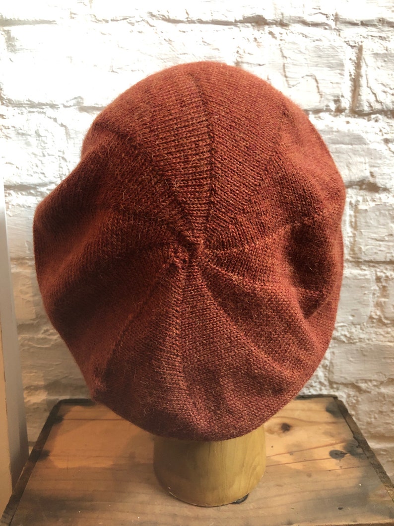 Brown Highlander Tam, Rust Scottish Bonnet, Herren Brown Tam, Brown Alpaca Tam, Rust Strickmütze, UK Tam, Re-Enactor Scottish Bonnet Bild 6