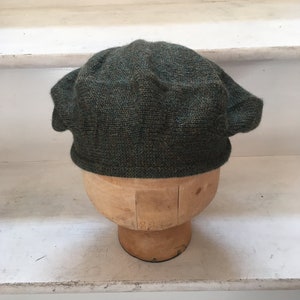 Dark Green Tam, Green Scottish Bonnet, Green Knit Beret, Green Alpaca Beret, Men's Green Tam, Men's Scots Tam, Highlander Bonnet, Unisex Tam image 5