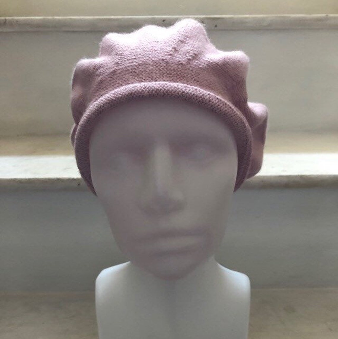 Pale Pink Beret Light Pink Tam Women's Knit Beret Etsy