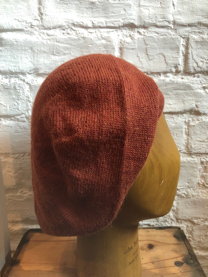 Brown Highlander Tam, Rust Scottish Bonnet, Herren Brown Tam, Brown Alpaca Tam, Rust Strickmütze, UK Tam, Re-Enactor Scottish Bonnet Bild 3