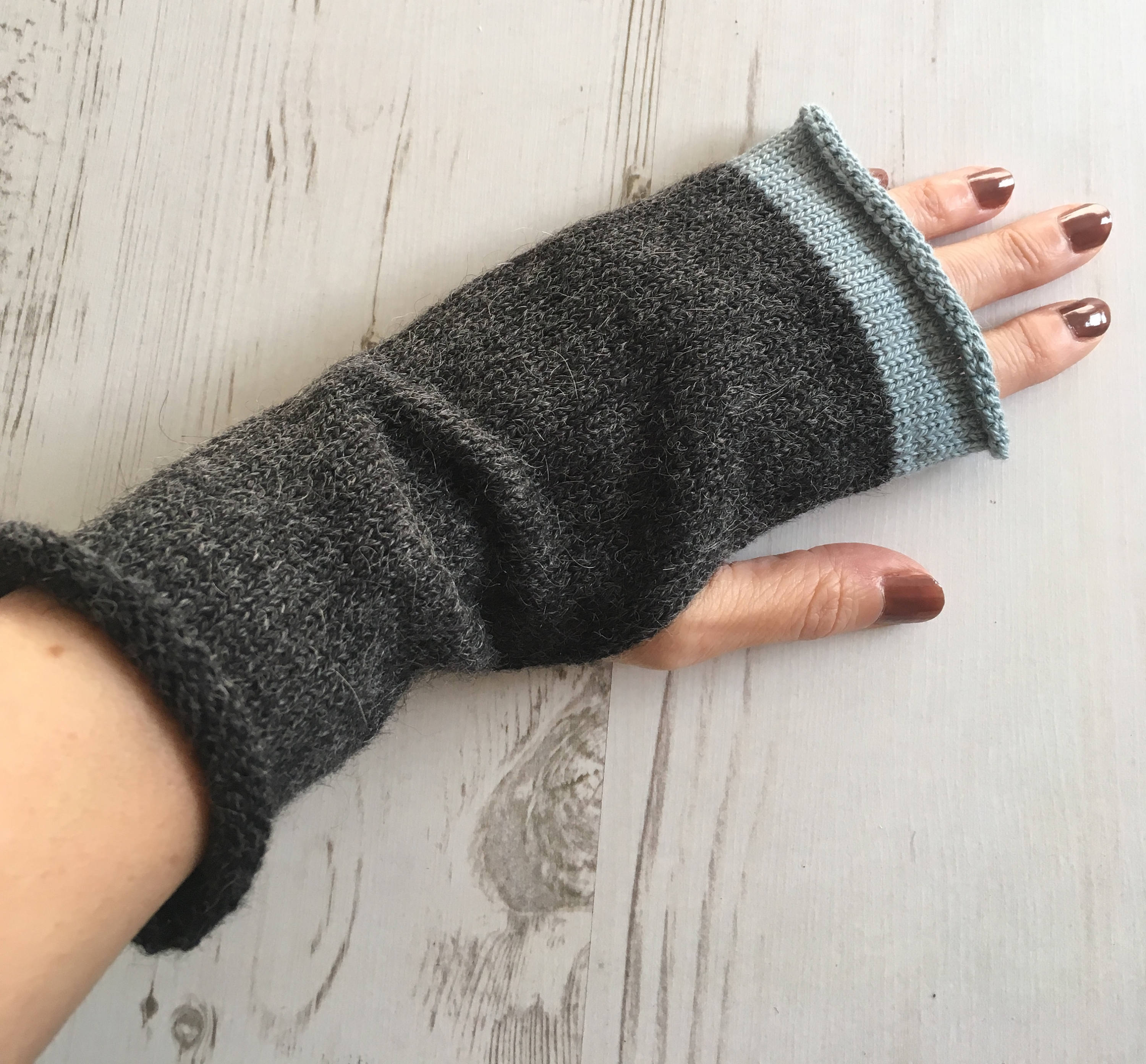 Gants Chauds Pour Hommes En Laine D'alpaga (75%) - Taille M/L Anthracite - Fabriqués En Italie
