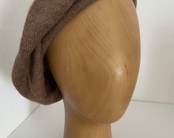 Highlander Tam marron café, Bonnet écossais marron pour homme, Tam alpaga marron moyen, Bonnet tricot marron Highlander Tam, béret écossais unisexe