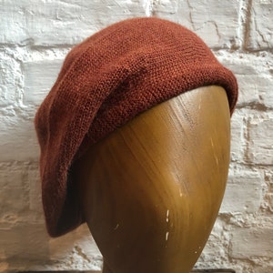 Brown Highlander Tam, Rust Scottish Bonnet, Herren Brown Tam, Brown Alpaca Tam, Rust Strickmütze, UK Tam, Re-Enactor Scottish Bonnet Bild 5