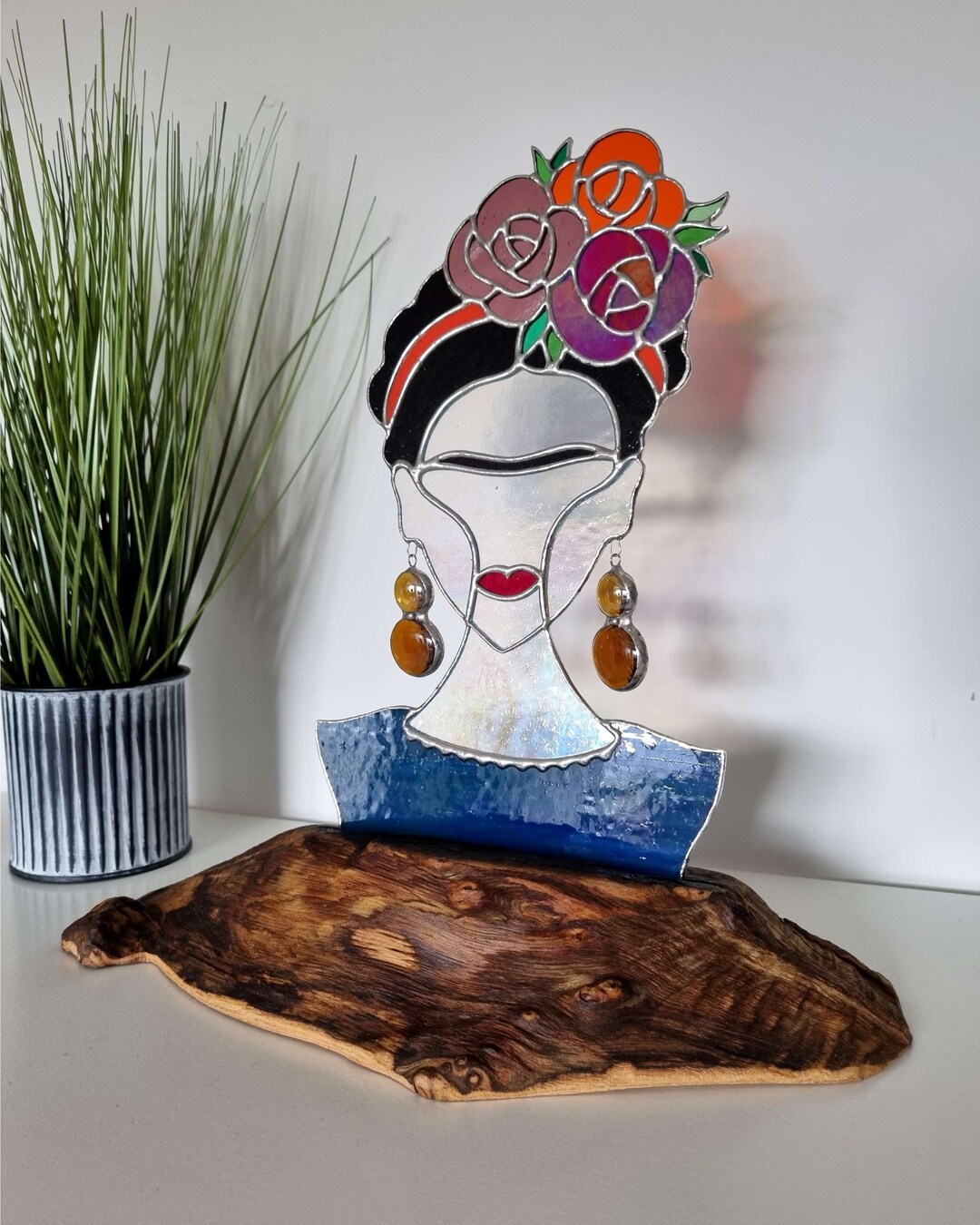 Sculpture - Stained Glass Frida Kahlo - Etsy UK