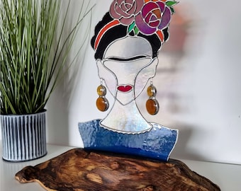 Sculpture - Stained Glass Frida Kahlo