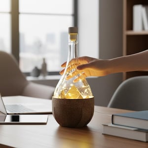 家庭用装飾ランプ、古代エジプト、ピラミッドとスフィンクスの3Dプリント、温白色LED USBライト、彼女への手作りミニマリストギフト
