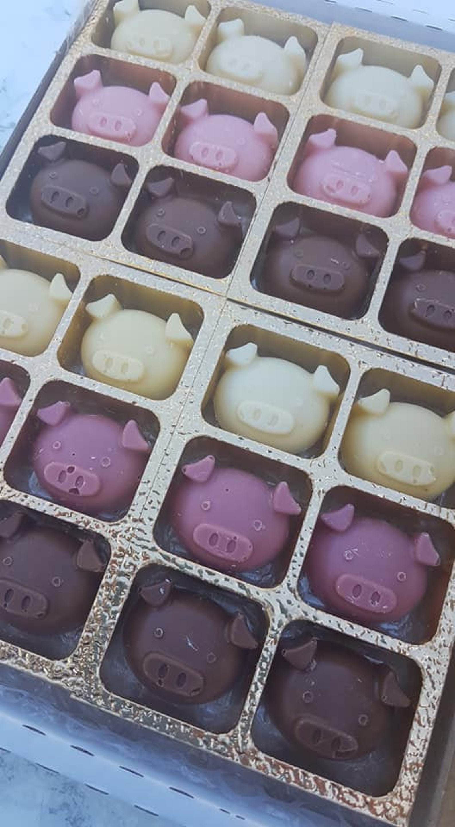 Chocolate pig selection Letterbox chocs. Chocolate piggies Etsy