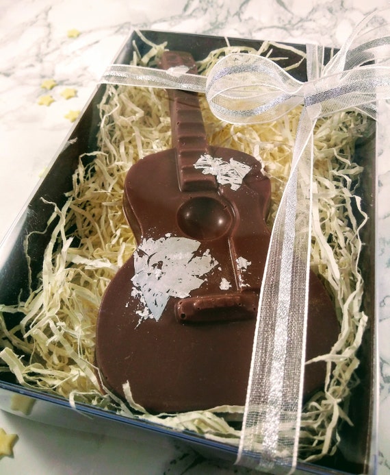 Handmade Belgian Chocolate Guitar Fathers Day Gift Chocolate Etsy