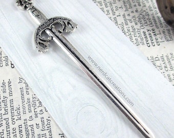 Gladiator Silver Sword Bookmark Blank, Bookish Gift, Literary Accessory, Gifts for Readers, Bookworm, Book Lover Fantasy Gifts