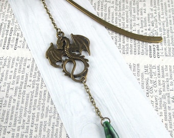 Bronze Dragon Fantasy Metal Bookmark, Mythical Creature, Fairy Tale, Bookish Gift, Literary Accessories, Gifts for Readers