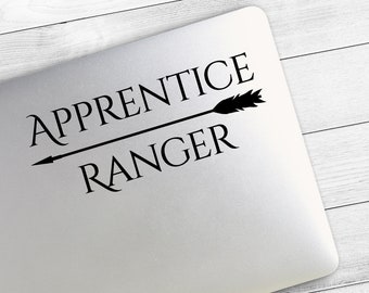 Apprentice Ranger Decal, Literary Decal, Bookish Things, Bookish Decal, Reader Gift, Laptop Decal, Car Decal, Vinyl Decal, Wall Decal
