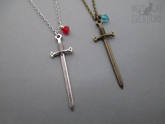 Etsy sword necklace discount
