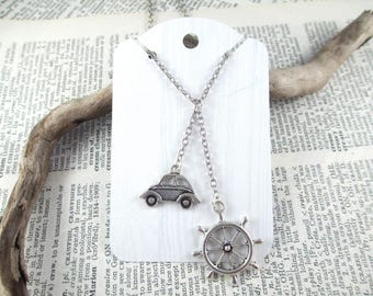 Captain Swan Necklace, Once Upon a Time, Captain Hook, Fictional Character, Fandom Jewelry, Fairy Tale Necklace