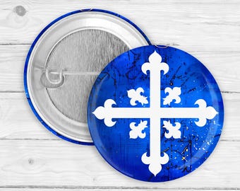 Musketeer Emblem Pinback Button or Magnet – Three Musketeers Literary Badge, Classic Novel Accessory, Gift for Book Lovers