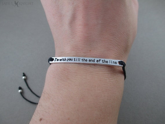 I M With You Till The End Of The Line Bracelet Captain Etsy