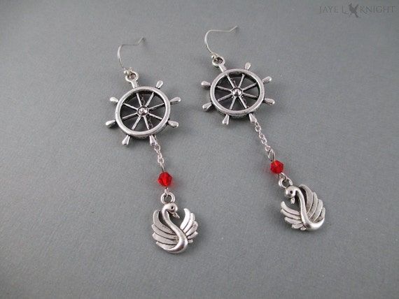 Emma Swann and Captain Hook Once Upon a Time Earrings