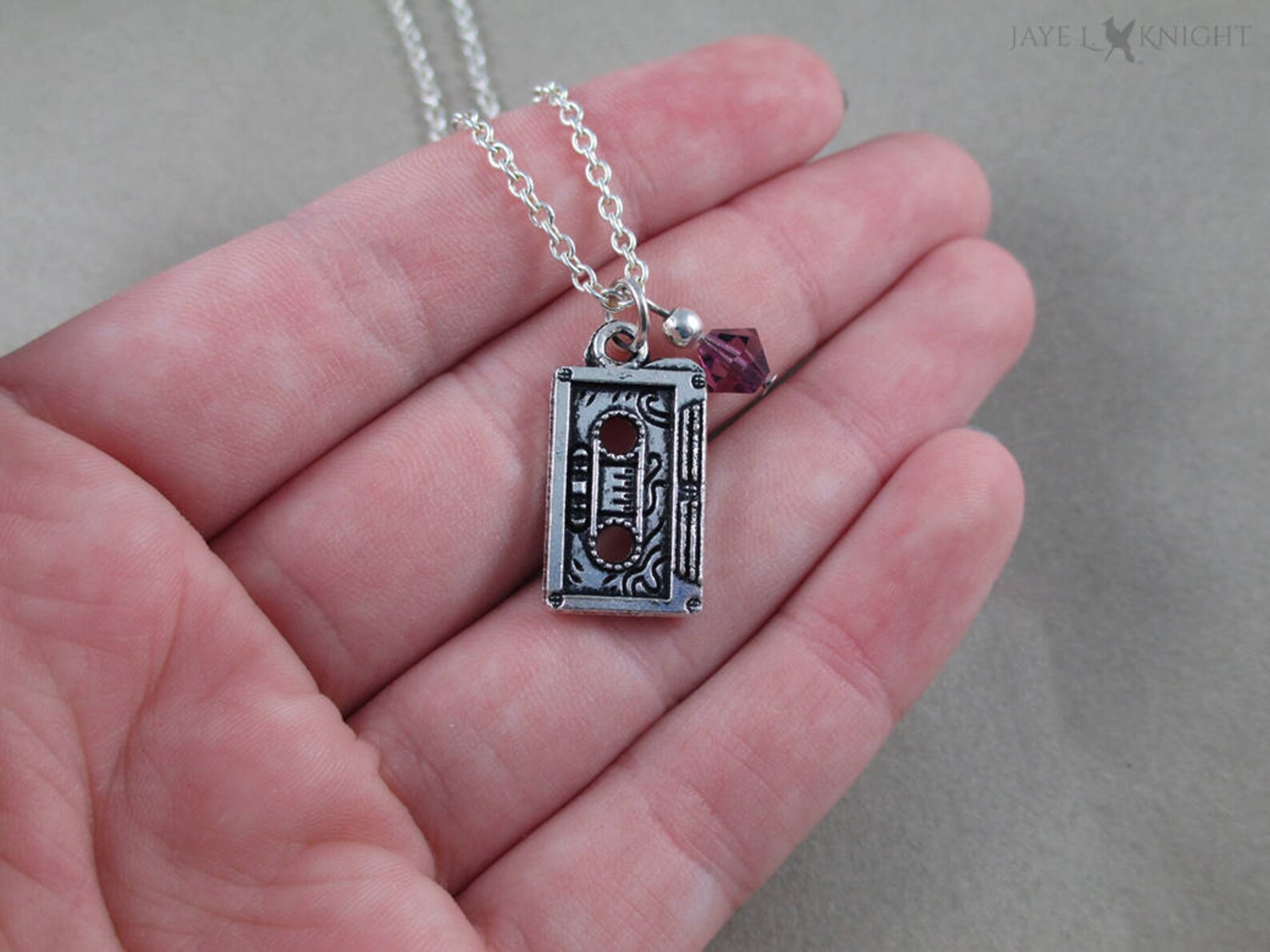 Mixtape Retro Necklace Cassette Tape Charm Necklace Retro Etsy