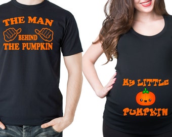 Pregnancy Matching Couple T shirts X-ray Funny Halloween Couples Costume Shirts