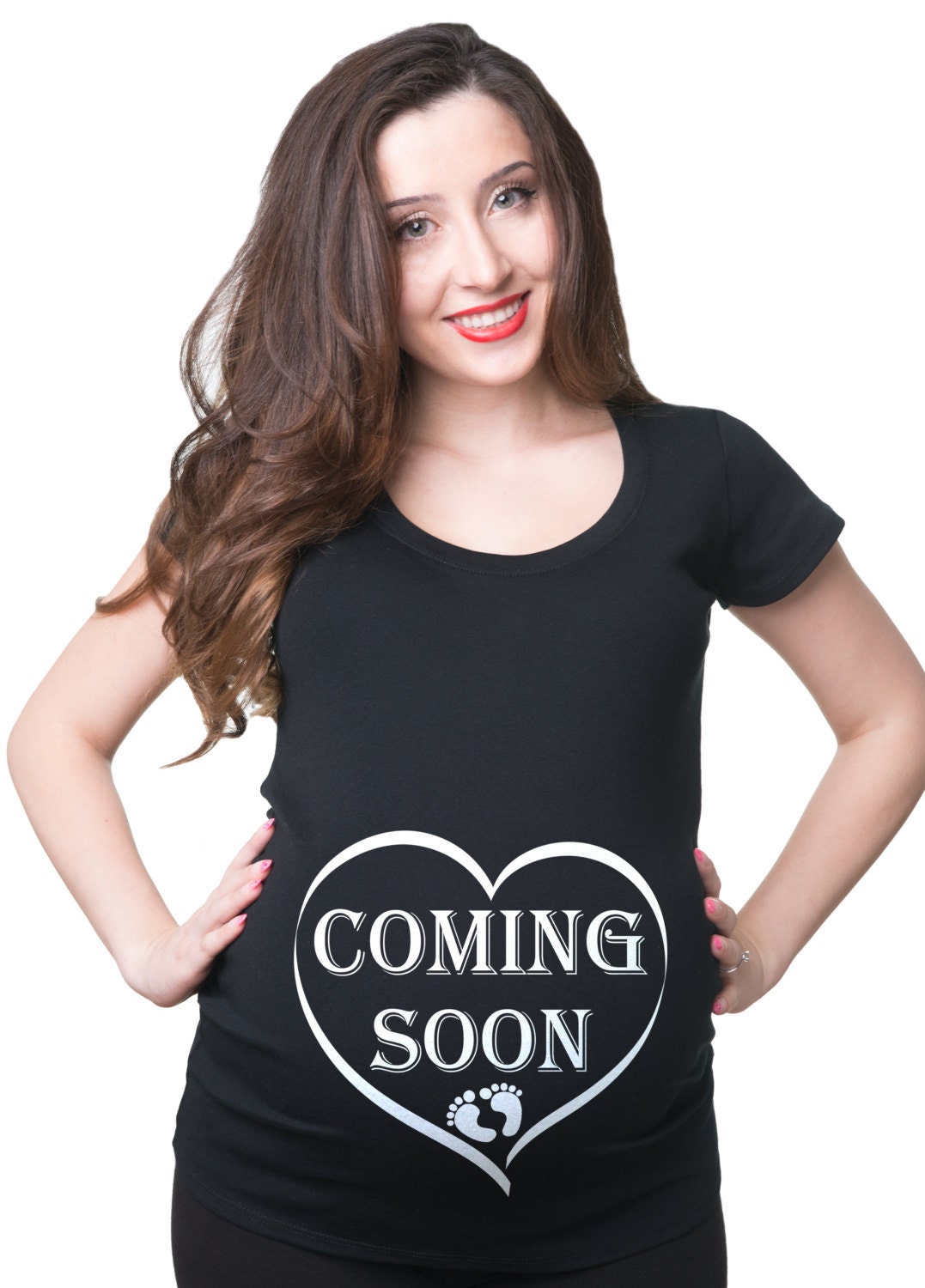 Coming Soon Pregnancy Tee Shirt Baby Announcement Birth Etsy Canada