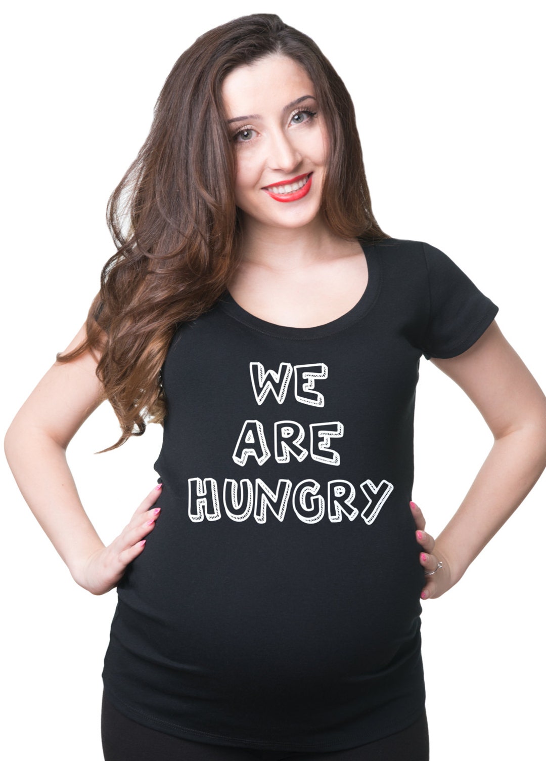 Pregnancy Top Pregnancy Funny Tee Shirt We Are Hungry Funny Maternity T