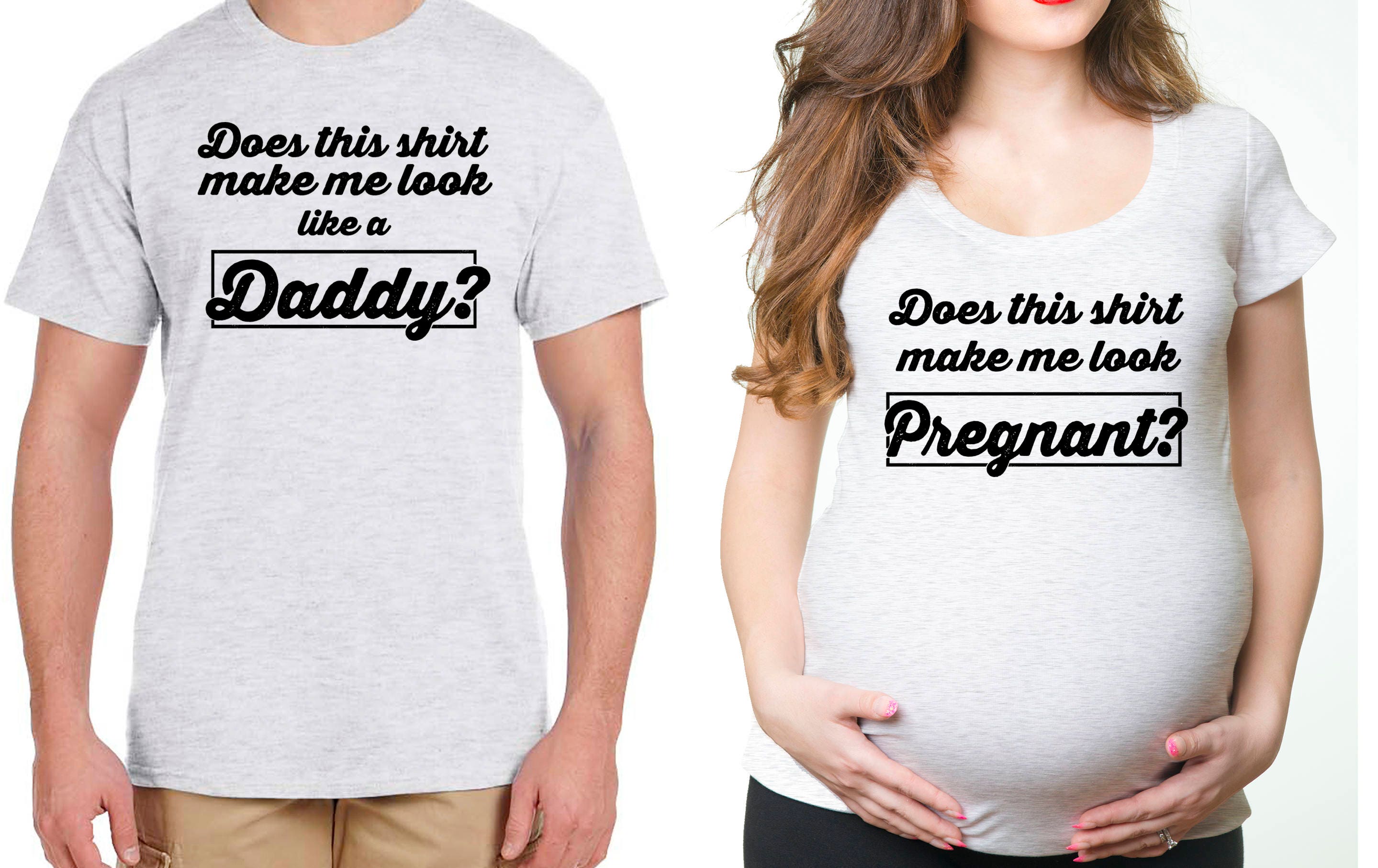 We're Pregnant T-shirt Couple Pregnancy Shirts Funny 