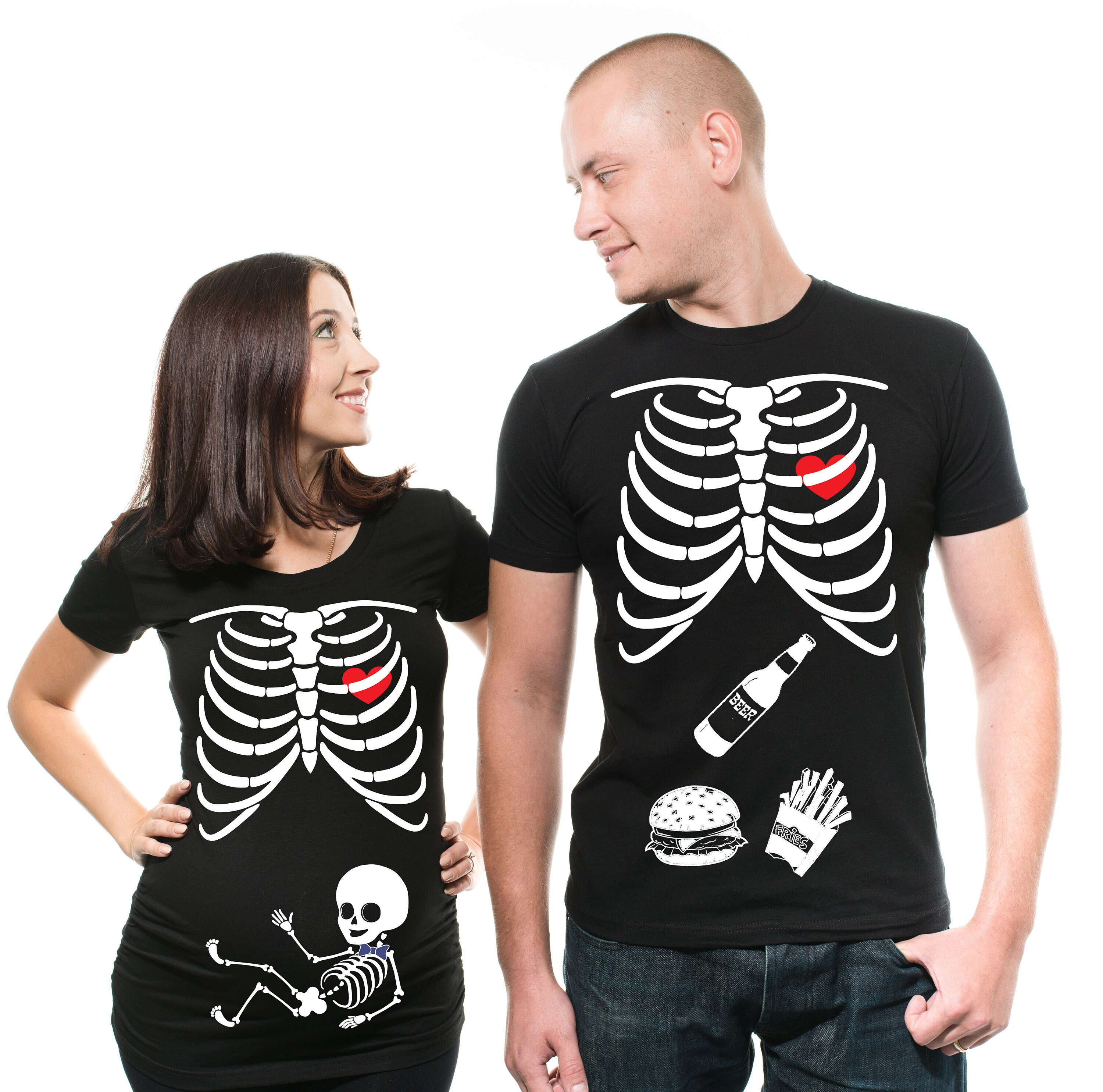 Skeleton Bones X-Ray Toddler Cotton T-Shirt Cute Funny Halloween