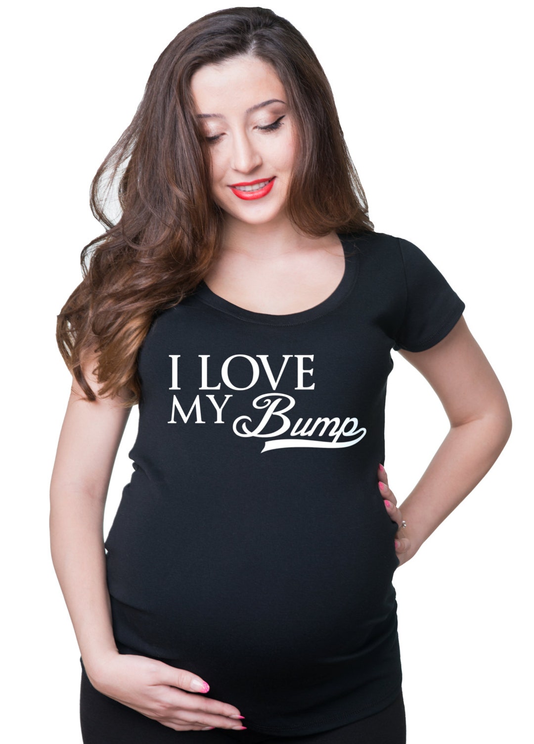 I Love My Bump Pregnancy Top Pregnancy Announcement Maternity T-shirt ...