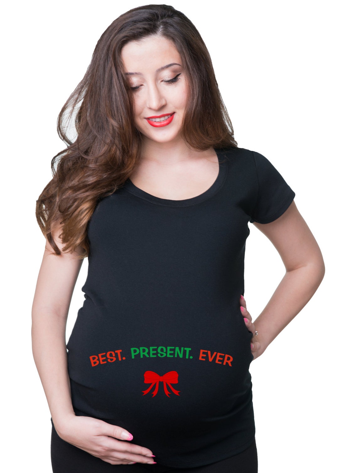 Maternity Tshirt Best Present Ever Pregnancy Shirt Perfect Etsy