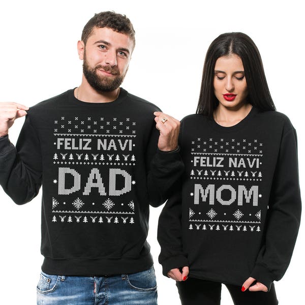 Couple Christmas Sweatshirts Pregnancy Announcement Best Christmas Gift Couple Unisex Sweatshirts
