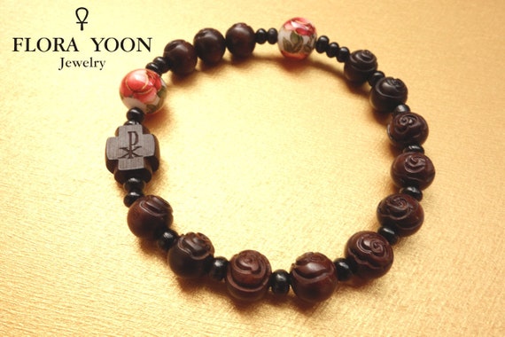 Bracelet men and women stretch bracelet wooden rosary Buddha black handmade rosary  bracelet faith lucky - AliExpress