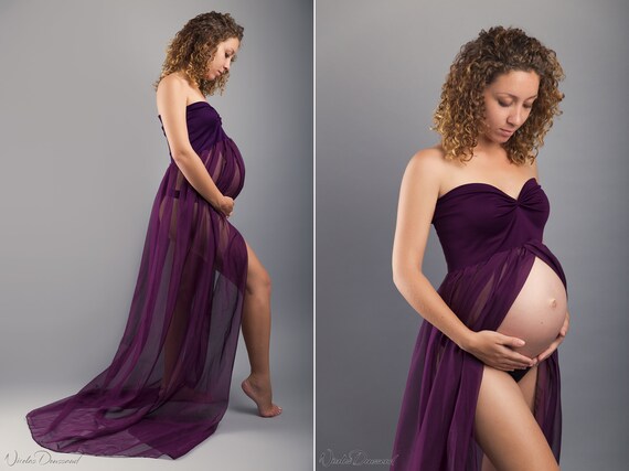 maternity dress with split front