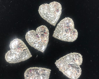 sequin hearts