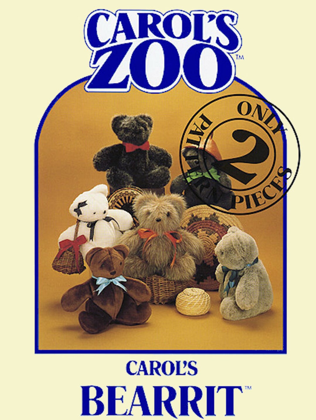 Bearrit 2-piece Pattern PDF by Carols Zoo - Perfect Craft Project for ...