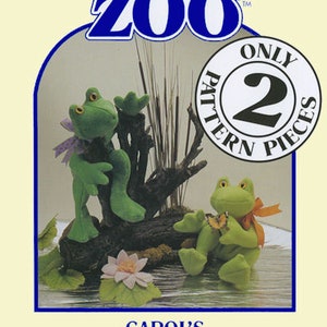 Frog 2-piece pattern PDF by Carols Zoo - perfect craft project for Beginners and Kids! Easy and fast - clear instructions!