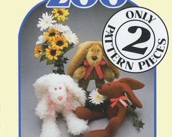 Skinny Bunny 2-piece pattern PDF by Carols Zoo - perfect craft project for Beginners and Kids! Easy and fast - clear instructions!