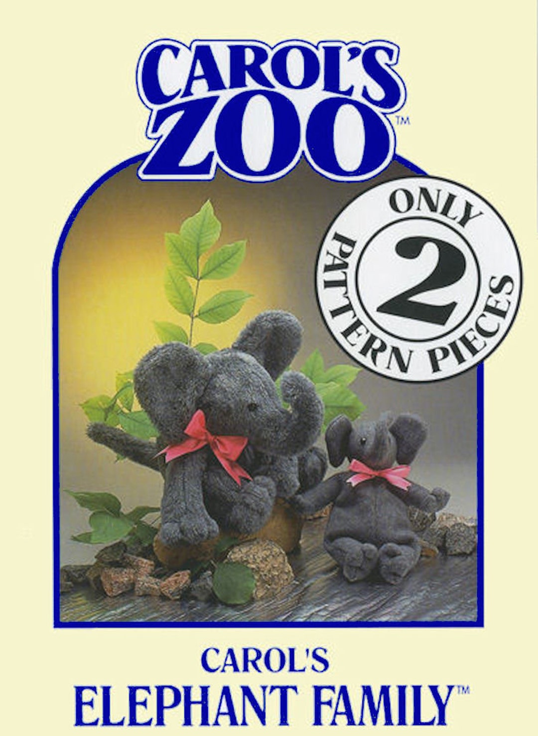 Elephant Family 2-piece Pattern PDF by Carols Zoo - Perfect Craft ...