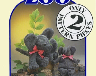 Elephant Family 2-piece pattern PDF by Carols Zoo - perfect craft project for Beginners and Kids! Easy and fast - clear instructions!