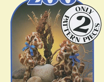 Giraffe Family 2-piece pattern PDF by Carols Zoo - perfect craft project for Beginners and Kids! Easy and fast - clear instructions!