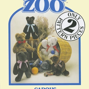 Newbear 2-piece pattern PDF by Carols Zoo - perfect craft project for Beginners and Kids! Easy and fast - clear instructions!
