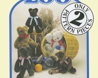 Patron 2 pièces Newbear PDF par Carols Zoo - projet d'artisanat parfait pour les débutants et les enfants ! Facile et rapide - instructions claires !