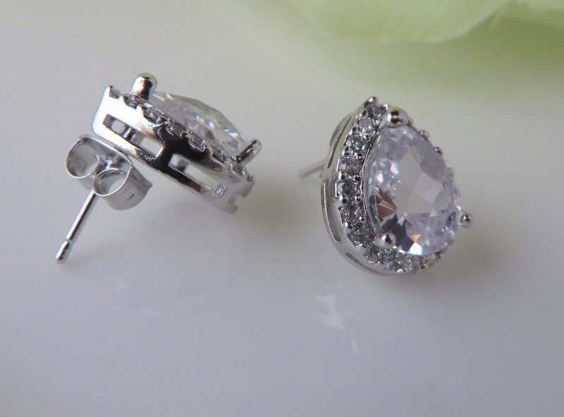 Orecchini A Bottone In Argento 925 Con Zirconi Cubici – Delicata Corona Di Cristalli Per Donne E Ragazze, Gioielli Da Sposa O Festa