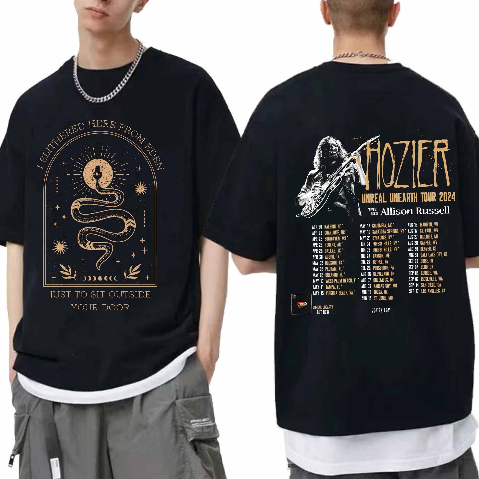 Hozier 2024 Tour Vintage Shirt, Hozier Unreal Unearth Tour 2024 Sweatshirt