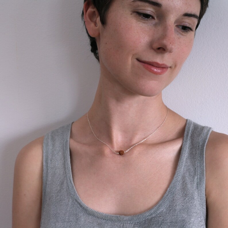 Rudraksha Sacred Seed Yoga Bead Simple Necklace Chakra Jewelry Delicate