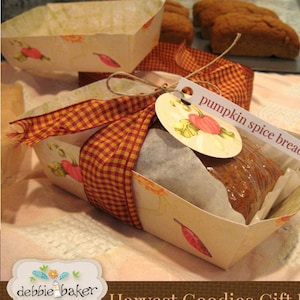 Harvest Goodies Printable Mini Loaf Pan kit with tags and place cards