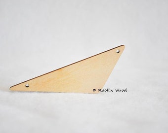 5 Isosceles Triangle Pendants - The Nacho - Unfinished Wood - Jewelry Supply, Craft, OOAK
