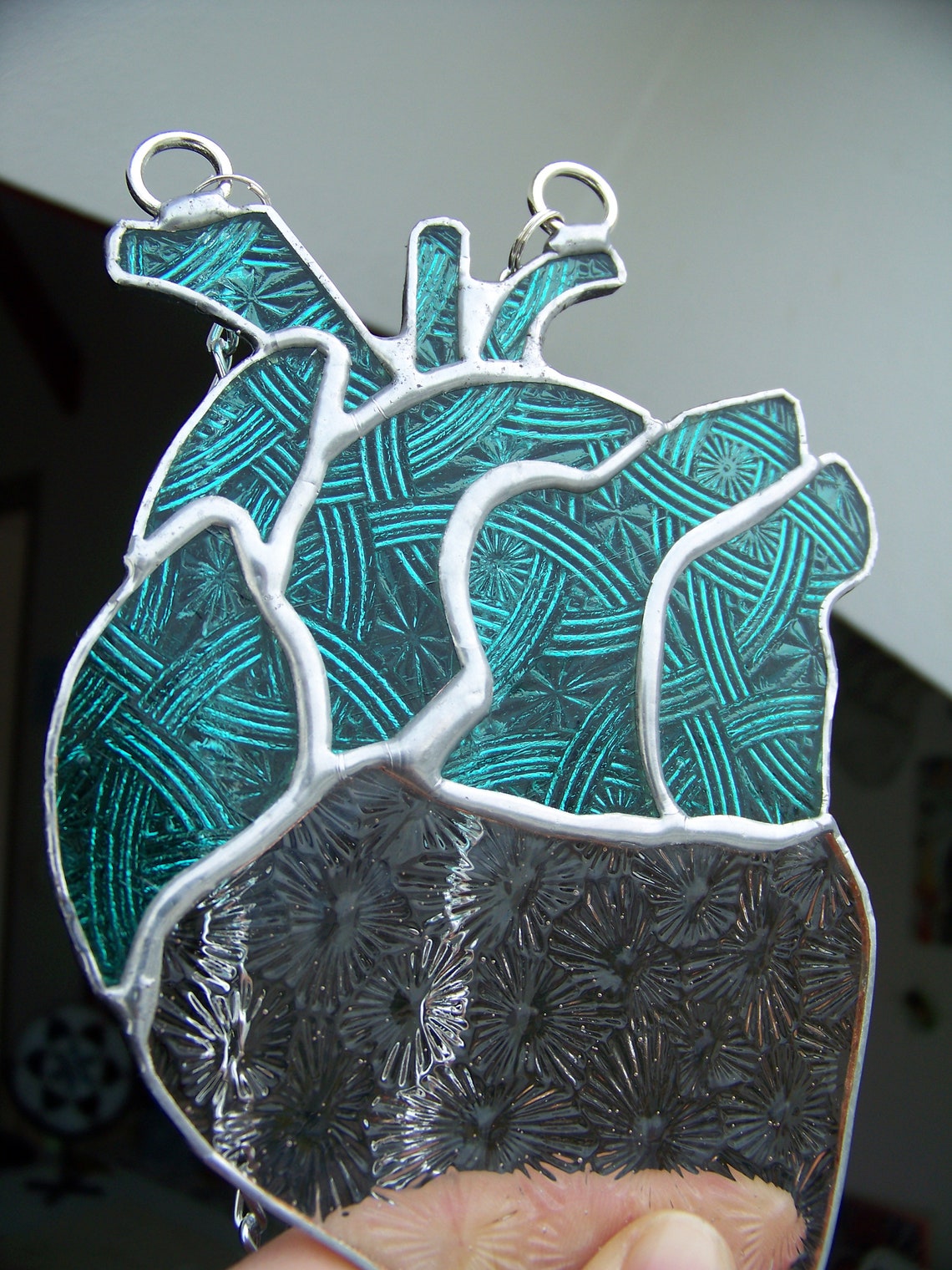 Tiffany Stained Glass Anatomical Heart Anatomical Stained Glass Heart