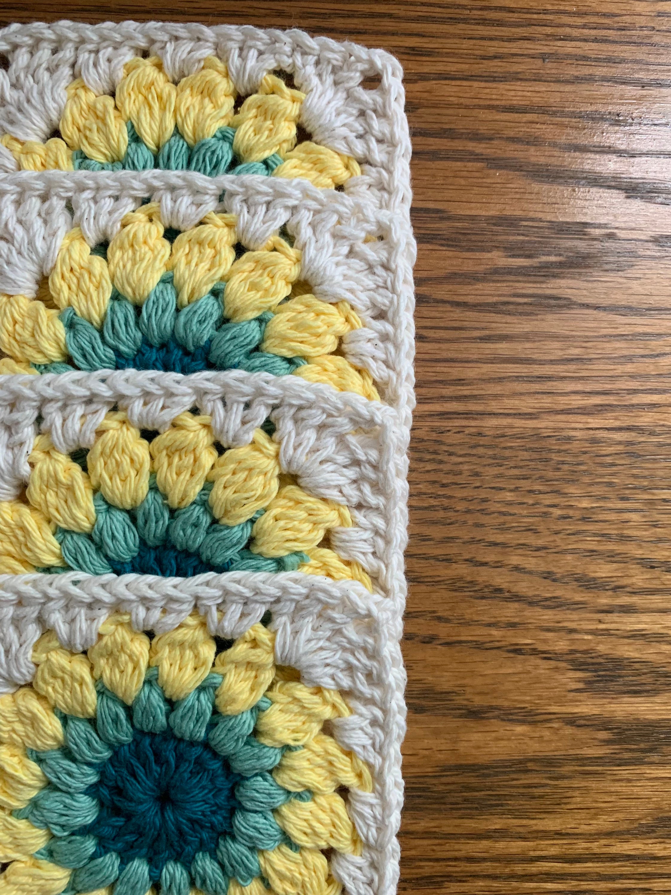 Granny Square Coasters Crocheted Coasters Set of 4 Etsy