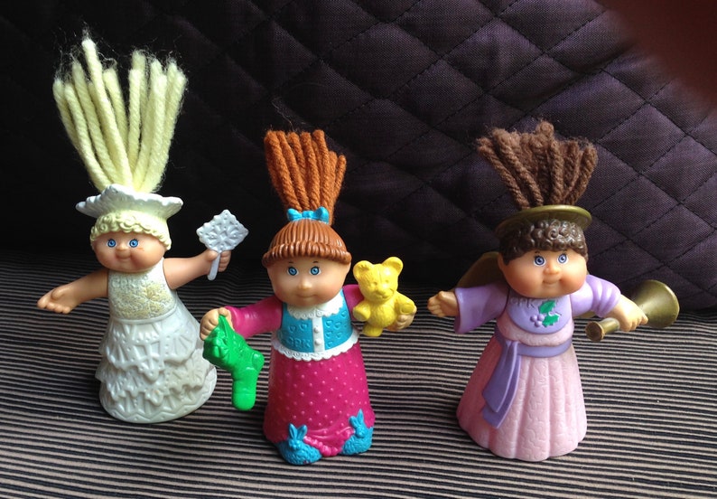 Cabbage Patch Dolls, Lamp, Chrissie, Mini Dolls, Colorforms Rub N Play