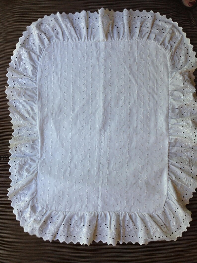 White Eyelet Bedding Valance Linens Full Double Set Twin Etsy